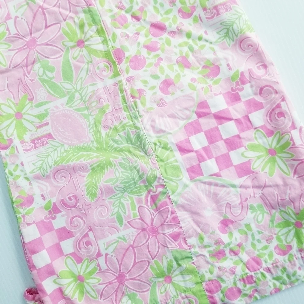 LILLY PULITZER Vintage White Tag Toddler Girl Green Citrus Shift Dress
